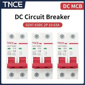 TNCE 2P 10A16A20A25A32A40A63A DC 1000V C형 미니 소형 서킷 브레이커 MCB 단락 과부하 보호기 DIN 레일