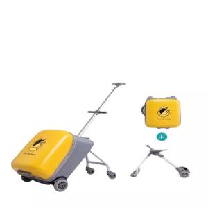 캐리어 여성 여행용 타는 경량 탑승 트롤리 노란색