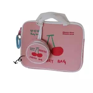 맥북파우치 귀여운 자수 사과 태블릿 데님 노트북 하트 그램 맥북 가방