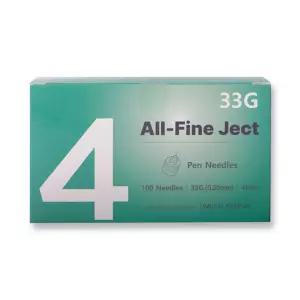 올파인젯 멸균주사침 인슐린 펜니들 33Gx4mm 1박스 100개