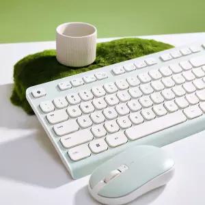 체리 DW2380 무선 키보드 마우스 패키지, 멤브레인 (화이트,핑크,그린)