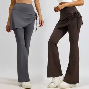 [하프클럽/]여자 트랙수트 시즌리스 나팔 치마 팬츠