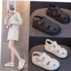 아쿠아슈즈 키높이 여성 슬리퍼 샌들 발편한 여자 비치 슈즈 4cm