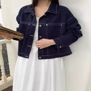 [하젤]아라이 스티치 코튼 자켓_S4580