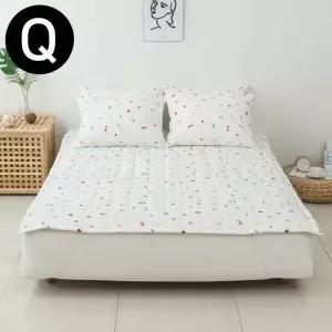 퀸 밴딩패드 파인 여름 화이트