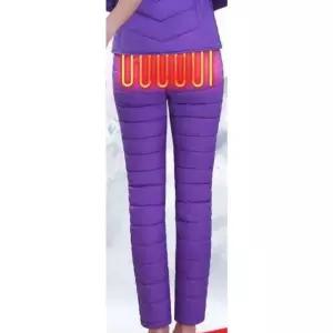 패딩발열바지 겨울철 빨간색 난방 방한복 낚시 전기 겨울 캠핑 등산 열선 온열 팬츠 남녀공용 방한