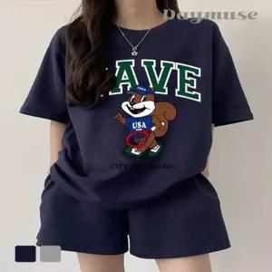 [모어오브]다람쥐 SET 반팔 탑 밴딩 반바지 팬츠 세트