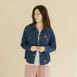 [마담4060]엄마옷 마담4060 [내추럴포엠]꽃자수데님셔츠 중년여성 블라우스 -RBL2602018-..