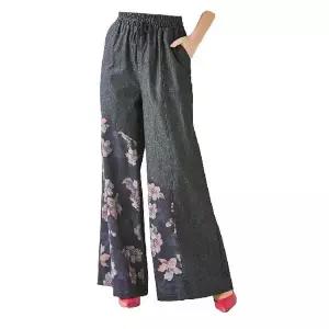 [NS홈쇼핑](이)데님 플라워 나염 밴딩 팬츠[35736149]