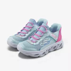 스케쳐스 키즈 편안함의 끝판왕 플렉스 글라이드 슬립인스 여아 슈즈 핸즈프리