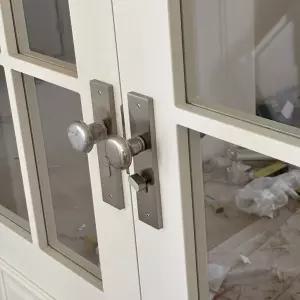 실내용 스틸 볼형 양문형 실버 조용한 손잡이 잠금장치