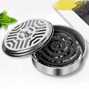 휴대용 모기향 연소기 재떨이 스테인리스 받침대 홀더 거치대 케이스 캠핑 야외