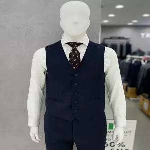 [모다아울렛][트루젠]남자 울 혼방 네이비 기본 정장 양복 조끼 베스트  턱시도 수트_JK