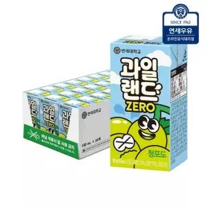 연세유업 과일랜드 제로음료 청포도 24팩