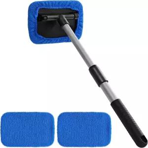 수로샤 앞유리 청소 도구 자동차 창 깨지지 않는 신축성 손잡이와 극세사 천이 있는 창문 청소기 유리