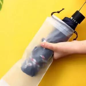 방수 파우치 반투명 우산 케이스 3단 자동 초경량 양산 커버