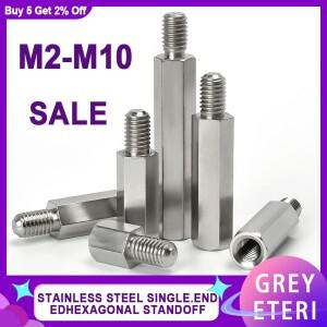 304 스테인레스 스틸 스탠드 오프 PCB 지원 남성 여성 육각 보드 간격 나사 열 기둥 스페이서 볼트 M2 M2.5