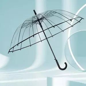 자동 투명 1단 장우산 초경량