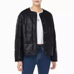 캘빈클라인 진 여성 폭스 레더 퀼팅 자켓 44D514G 271559