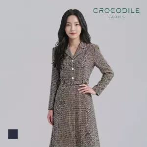 [크로커다일레이디] 정장 벨티드 플레어 원피스_CLCSOP101