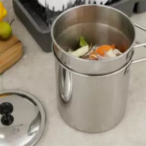 다미겨미 물빠짐 스텐 음쓰 2L 물빠지는음식물쓰레기통