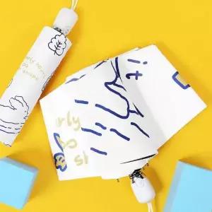 [골드스마일]토끼 양우산 자동 암막 우산 휴대용 방수