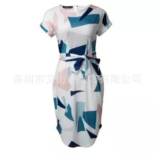 엘럽 원피스 여성 정장 엘레강스 부티크 도안 봄가을 벨트 힙업 기하학 원템1