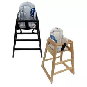 헬프그린 원목 유아체어 안전가드+쿠션셋트 식탁의자 레스토랑 식당 까페 아기 발판의자 소나무원목