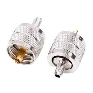 미니압축봉 PL259 UHF 남성 플러그 커넥터 RG8X PL 259 LMR240 CNT240 동축 케이블 용 RG 8X 빠른