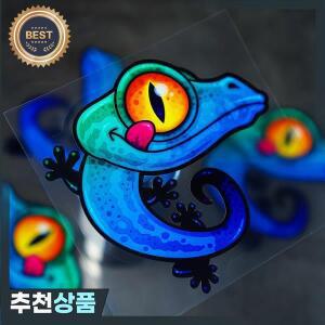 1개 컬러풀 게코 오토바이 스티커 방수 모터바이크 DIY 스쿠터 바디 헬멧 박스 자동차 창문  비닐 데칼