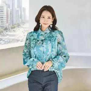 [NS홈쇼핑](삽)수국꽃 프릴 콩단추 블라우스[35730210]