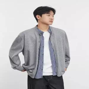 하프 니트 가을 자켓 체크 카디건 바람막이 남자코트 원템3