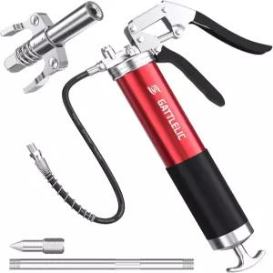 GATLLIC 8000 PSI 헤비 듀티 그리스 건 키트 - 플렉스 호스 샤프 노즐 연장 파이프 및 커플러가 포함된