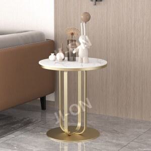 북유럽 원형테이블 거실 소형 탁자 블랙 황금발 라운드 원형 40cm 커피 유리