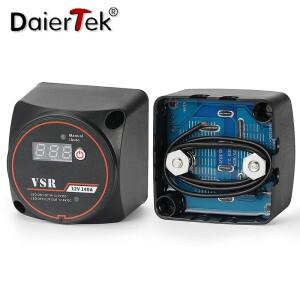 DaierTek 스마트 듀얼 배터리 아이솔레이터 12V 140A 캠핑카 RV 용 디지털 전압 감지 릴레이 VSR 충전