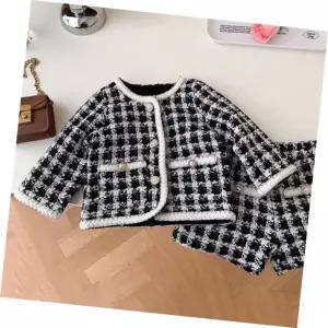 트위드상하세트 블랙진주트위드 205104 아동반바지상하세트(80-130)