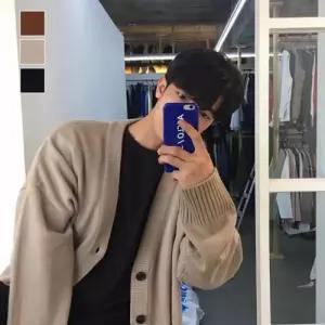 넥 가디건 간절기 남성 아이탬 기본 V 스타일 오버핏