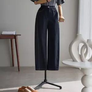 (안나앤플러스) 로든 논페이드 배기 데님[데님EDV4] 빅사이즈