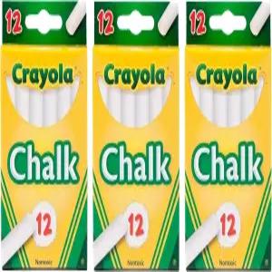 크레욜라 화이트 초크 12개 3팩