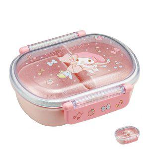 스텐도시락 유치원 소풍 찬합 반찬통 마이멜로디 빅리본 돔형 1단 라운드 도시락통 360ml