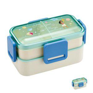 스텐도시락 유치원 소풍 찬합 반찬통 모아나 돔형 2단 런치 도시락통 600ml 아동 캐릭터