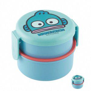 스텐도시락 실리콘 직장인 유아 유치원 소풍 찬합 반찬통 한교동 원형 2단 도시락통 포크포함