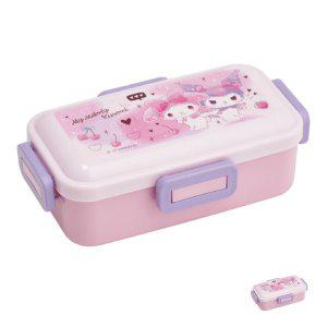 스텐도시락 유치원 반찬통 마이멜로디 쿠로미 러브러브 돔형 1단 사면 결착 도시락 530ml