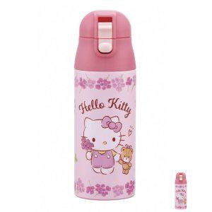 휴대용물병 스포츠 운동용 캠핑 물병 헬로키티 플라워리스 스테인레스 보온냉 보틀 360ml