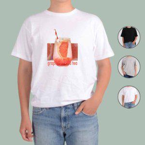 반팔티셔츠 카페메뉴 자몽에이드 그림 다양한색상 전사이즈
