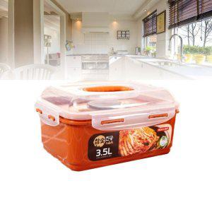 김치용기 스텐김치통 누름통 참숯 진공 누름독 3.5L