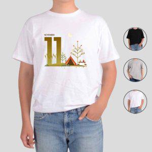 반팔티셔츠 11월 계절에 달력을 숫자 그림 다양한색상 전사이즈