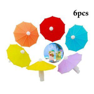 칵테일장식 와인잔 음료컵 우산모양 컵마커 파티 잔