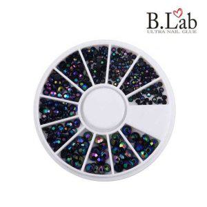 뷰랩 네일파츠재료 평스톤 스톤 아트 오펄블랙 셀프