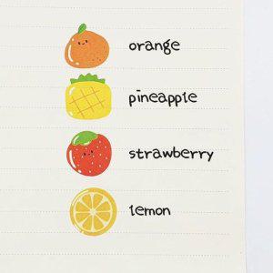 팬시스티커 선물포장 답례품 스티커 과일모양 100P 다